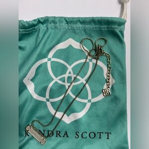 Kendra Scott Gold and Iridesent Drusy White Stone  Necklace